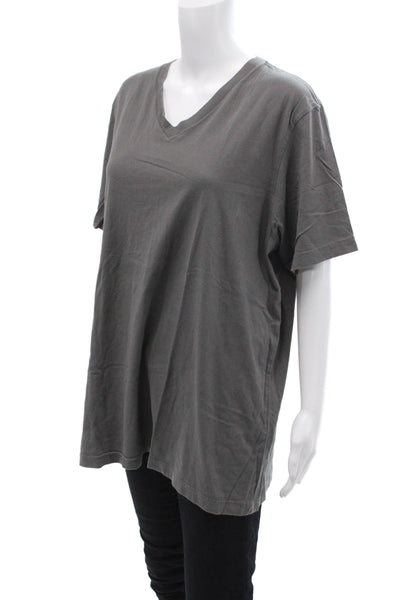 Bella + Canvas Womens Cotton V-Neck Short Sleeve Casual T-Shirt Gray Size XL