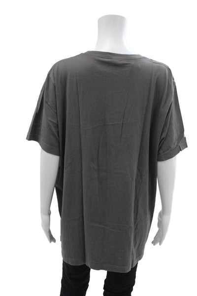Bella + Canvas Womens Cotton V-Neck Short Sleeve Casual T-Shirt Gray Size XL