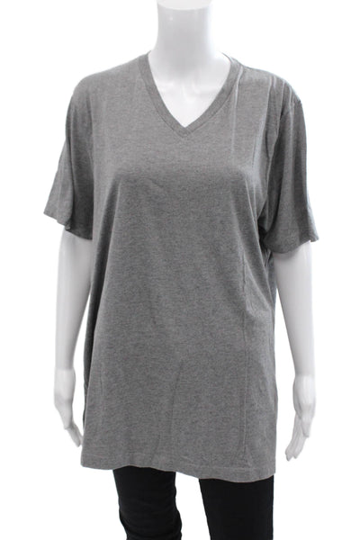 Bella + Canvas Womens Cotton V-Neck Short Sleeve T-Shirt Gray Size XL
