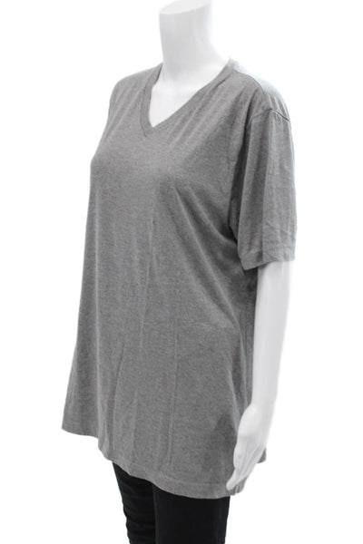 Bella + Canvas Womens Cotton V-Neck Short Sleeve T-Shirt Gray Size XL