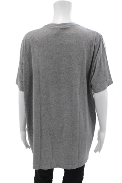 Bella + Canvas Womens Cotton V-Neck Short Sleeve T-Shirt Gray Size XL