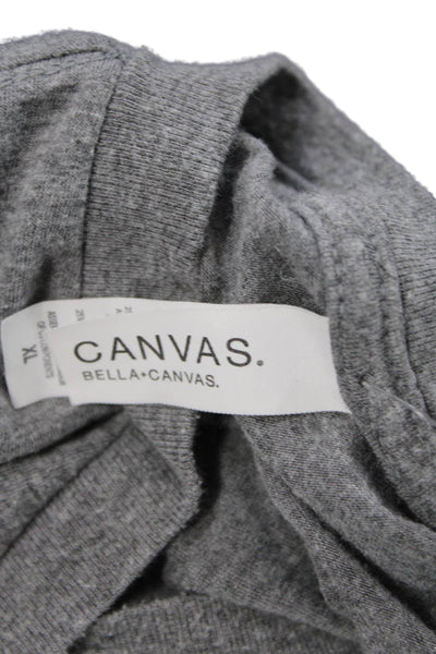 Bella + Canvas Womens Cotton V-Neck Short Sleeve T-Shirt Gray Size XL