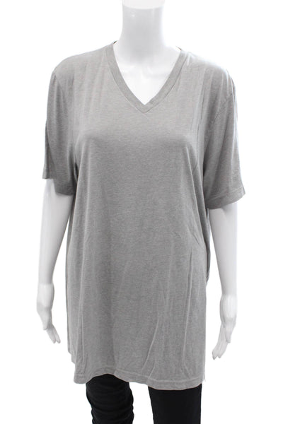 Bella + Canvas Womens Cotton V-Neck Short Sleeve T-Shirt Gray Sz XL