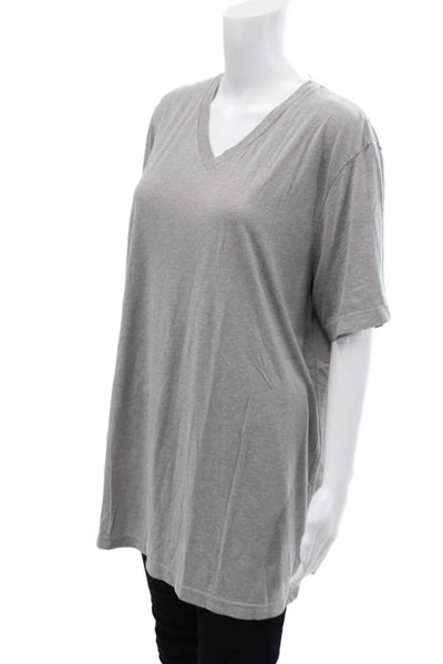 Bella + Canvas Womens Cotton V-Neck Short Sleeve T-Shirt Gray Sz XL