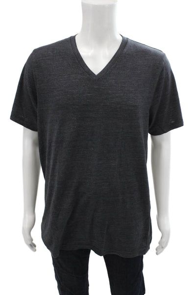 Bella + Canvas Mens Cotton V-Neck Short Sleeve Basic T-Shirt Gray Size XL