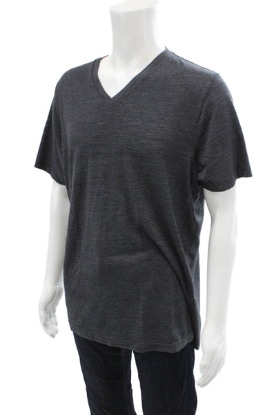 Bella + Canvas Mens Cotton V-Neck Short Sleeve Basic T-Shirt Gray Size XL
