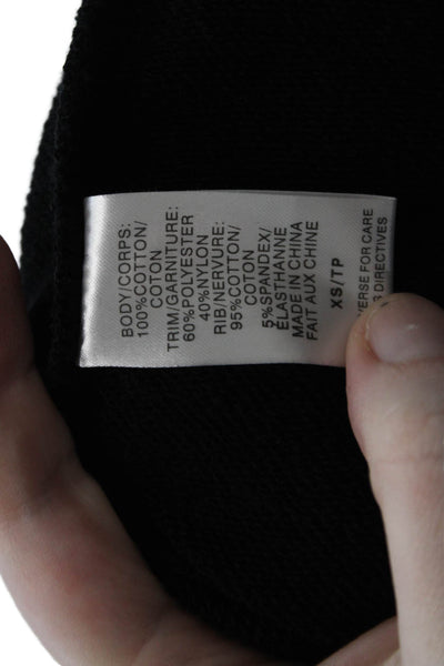 Cami NYC Womens Cotton Lace Embroidered Long Sleeve Sweatshirt Black Size XS