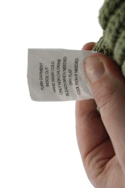 DH New York Womens Cotton Sleeveless Tie Side Knit Sweater Vest Green Size XS
