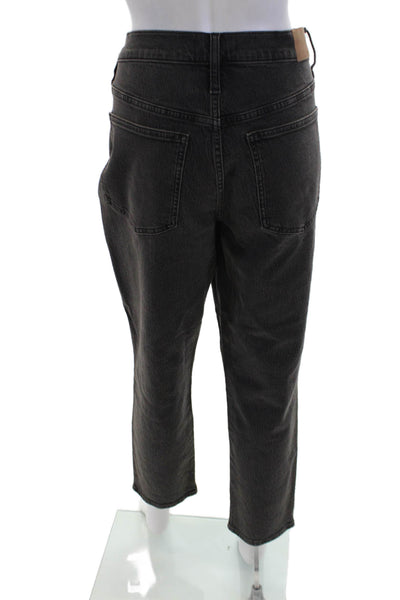 Madewell Womens Cotton Zip Button Denim Jeans Charcoal Size EUR 31