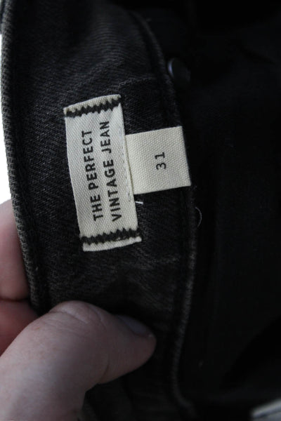 Madewell Womens Cotton Zip Button Denim Jeans Charcoal Size EUR 31