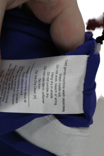 The Upside Womens Carnaby Hutton Scoop Neck Sports Bra Blue Size Large