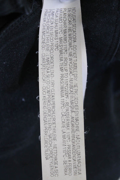 Zara Womens High Rise Skinny Ankle Leg Denim Jeans Black Size 8