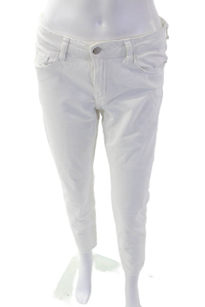 Joe Fresh Womens High Rise Slim Straight Leg Jeans White Size 6