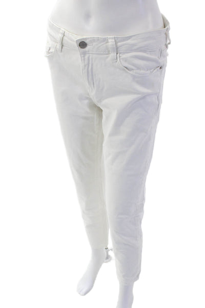 Joe Fresh Womens High Rise Slim Straight Leg Jeans White Size 6