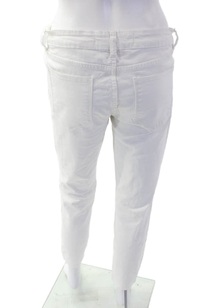 Joe Fresh Womens High Rise Slim Straight Leg Jeans White Size 6