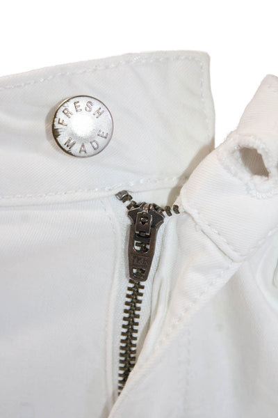 Joe Fresh Womens High Rise Slim Straight Leg Jeans White Size 6