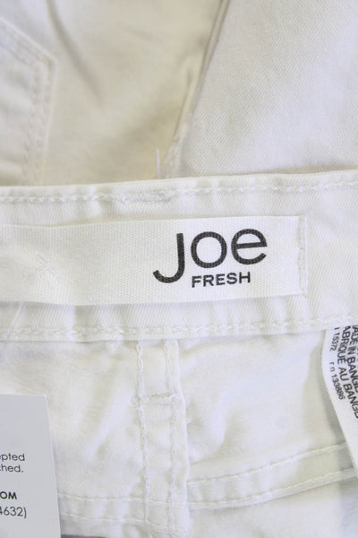 Joe Fresh Womens High Rise Slim Straight Leg Jeans White Size 6
