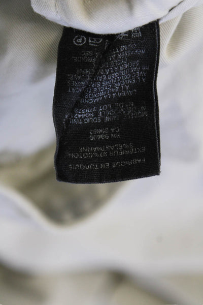 Theory Womens Cotton High Rise Straight Leg Pants Gray Size 30