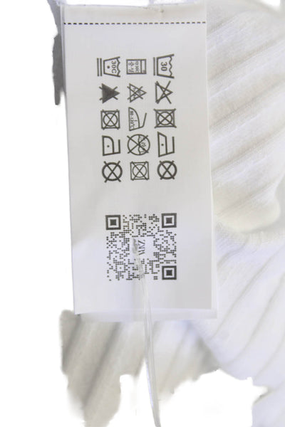 Zara Womens Scoop Neck Sleeveless Pullover Tank Top White Size Large