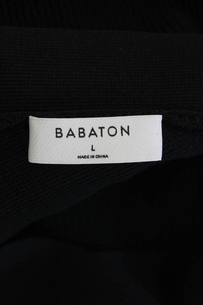 Babaton Womens Ribbed Sleeveless Halter Neck Blouse Black Size Large