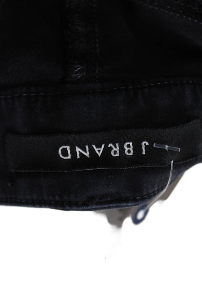 J Brand Womens Cotton Zip Button Slim Leg Jeans Black Size EUR 24