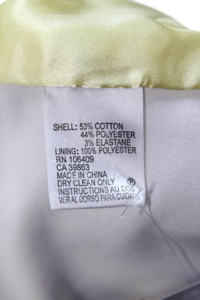 Catherine Catherine Malandrino Womens Open Front Blazer Jacket White Cotton 12