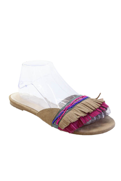House of Harlow 1960 Womens Slip-On Slides Brown Size 9