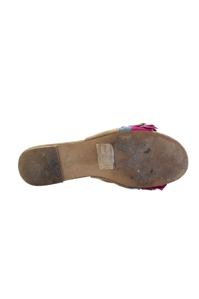 House of Harlow 1960 Womens Slip-On Slides Brown Size 9