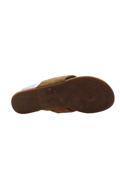 Splendid Womens Thong Flip-Flops Brown Size 7