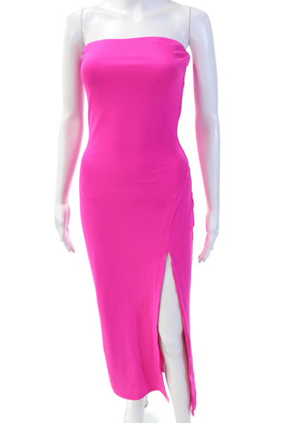 Princess Polly Women's Square Neck Sleeveless Slit Hem Maxi Dress Pink Size 4