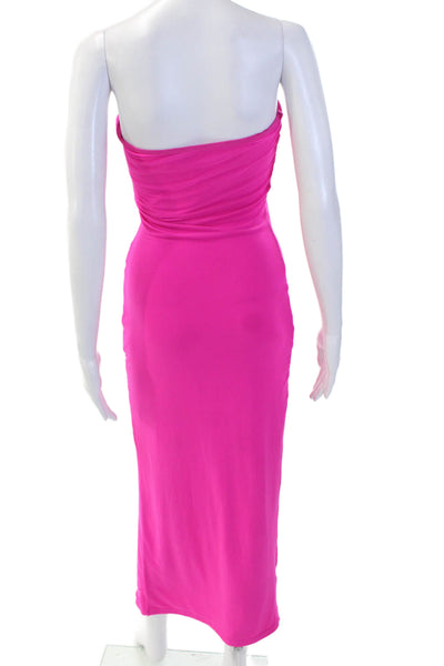 Princess Polly Women's Square Neck Sleeveless Slit Hem Maxi Dress Pink Size 4