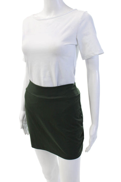 Susana Monaco Women's Pull-On Unlined Mini Skirt Olive Green Size S