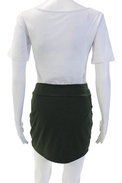 Susana Monaco Women's Pull-On Unlined Mini Skirt Olive Green Size S