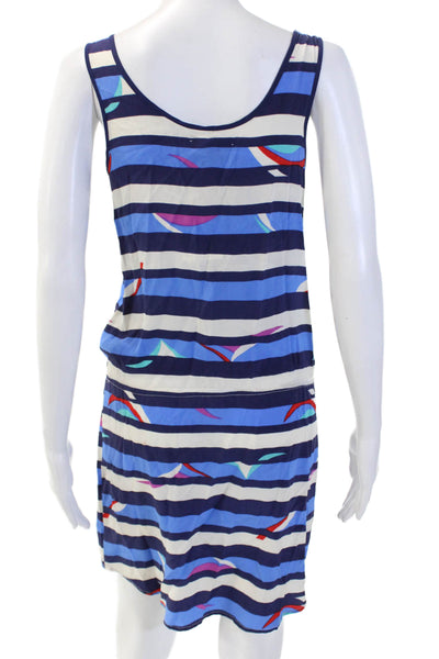 Yumi Kim Women's Scoop Neck Sleeveless Drop Waist Mini Dress Striped Size S