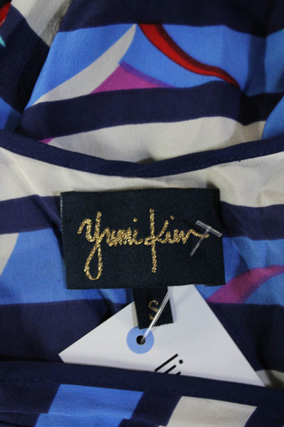 Yumi Kim Women's Scoop Neck Sleeveless Drop Waist Mini Dress Striped Size S
