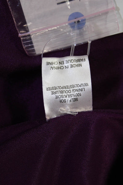 Haute Hippie Women's V-Neck Cold Shoulder Blouse Purple Size XS