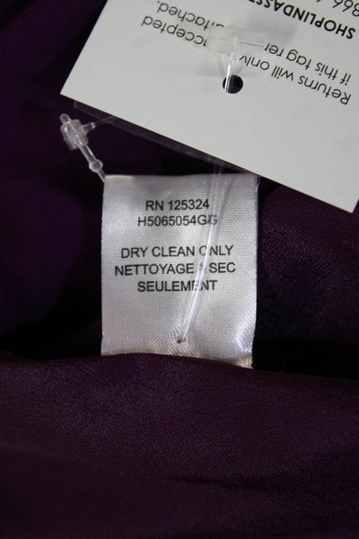 Haute Hippie Women's V-Neck Cold Shoulder Blouse Purple Size XS