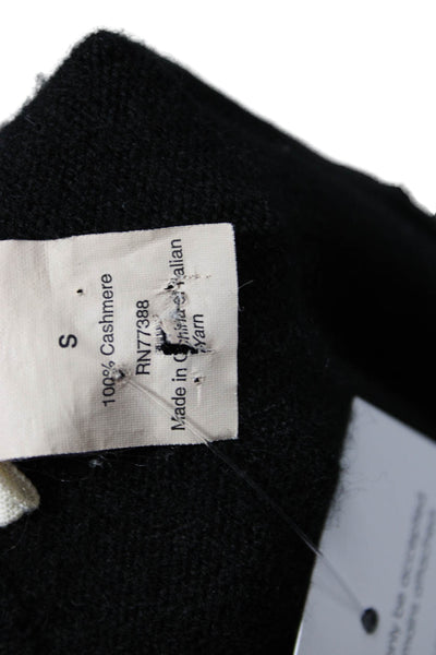 J Crew Womens Cashmere Sequined Round Neck Pullover Sweater Vest Black Size S
