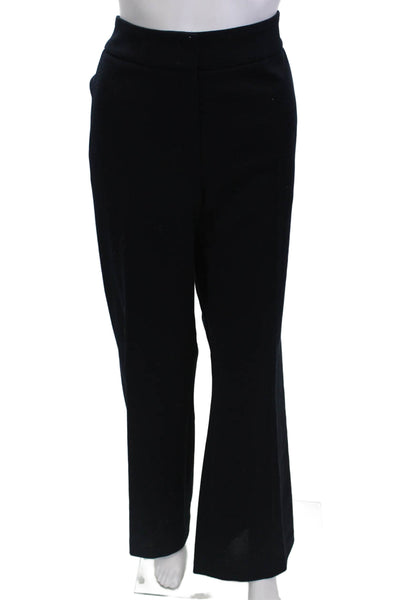 Escada Womens Wool Pocketed Flared Leg Dress Pants Black Size 42