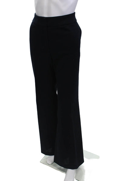 Escada Womens Wool Pocketed Flared Leg Dress Pants Black Size 42