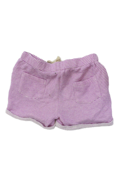 Egg by Susan Lazar Girls Striped Print Casual Cut Off Shorts Purple Size 8