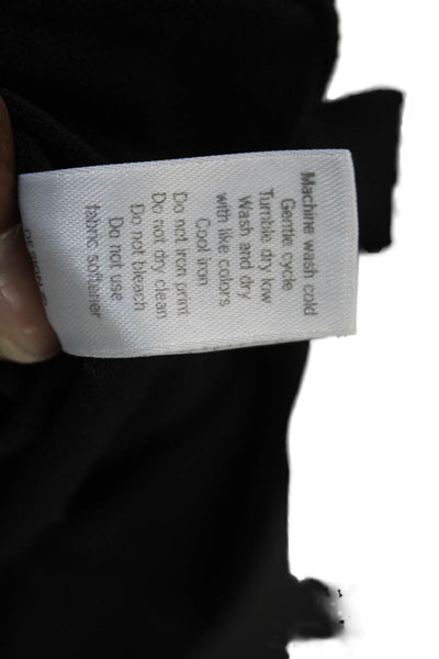 Vuori Womens High Neck Casual Capri Leggings Solid Black Size XS