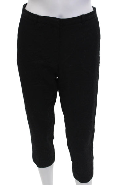 Elizabeth & James Womens Wool Animal Print Capri Pants Black Size 0