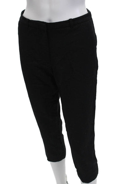 Elizabeth & James Womens Wool Animal Print Capri Pants Black Size 0