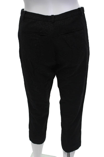Elizabeth & James Womens Wool Animal Print Capri Pants Black Size 0