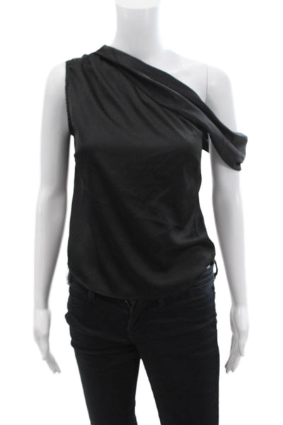 Heartloom Womens One Shoulder Tank Top Black Size XS