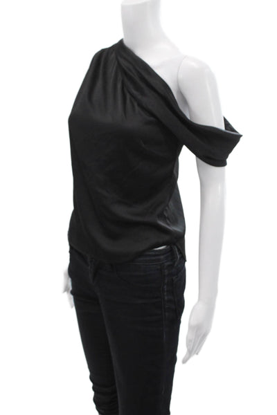 Heartloom Womens One Shoulder Tank Top Black Size XS