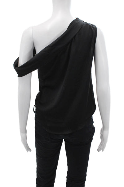 Heartloom Womens One Shoulder Tank Top Black Size XS