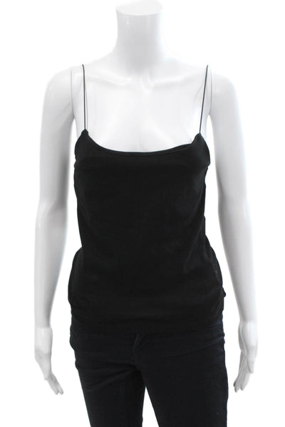 Zara Womens Spaghetti Strap Casual Camisole Top Solid Black Size L