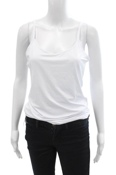 Zara Womens Spaghetti Strap Casual Basic Camisole Top Solid White Size L